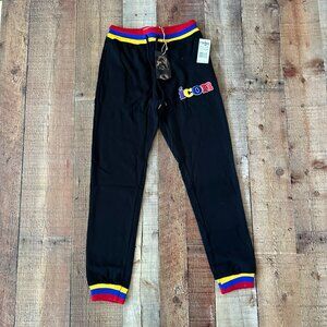 FWRD Denim Black Joggers With Colorful Waistband & Cuffs Size M